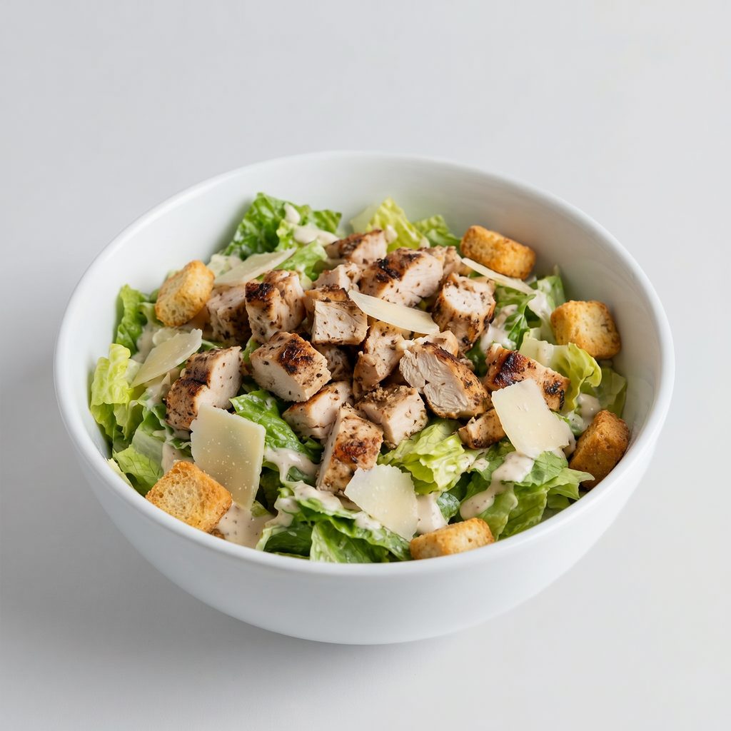 Grilled Chicken & Caesar Salad.